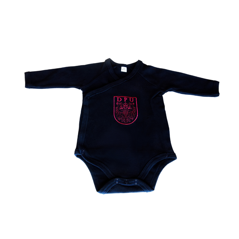Baby Body navy - pink embroidery
